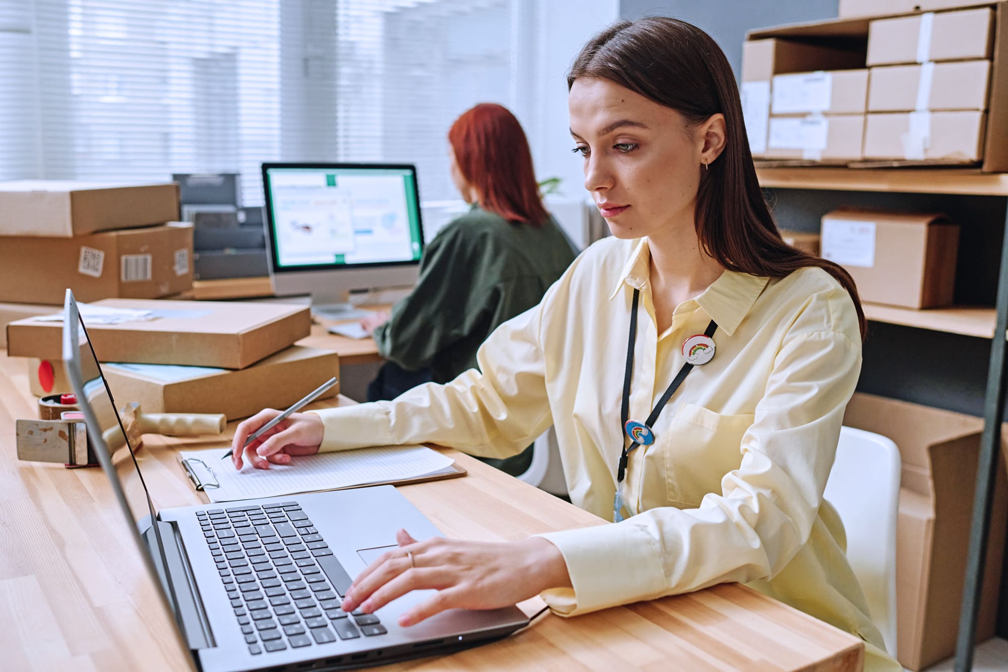 Logistics coordinator managing study shipment tracking and supply documentation