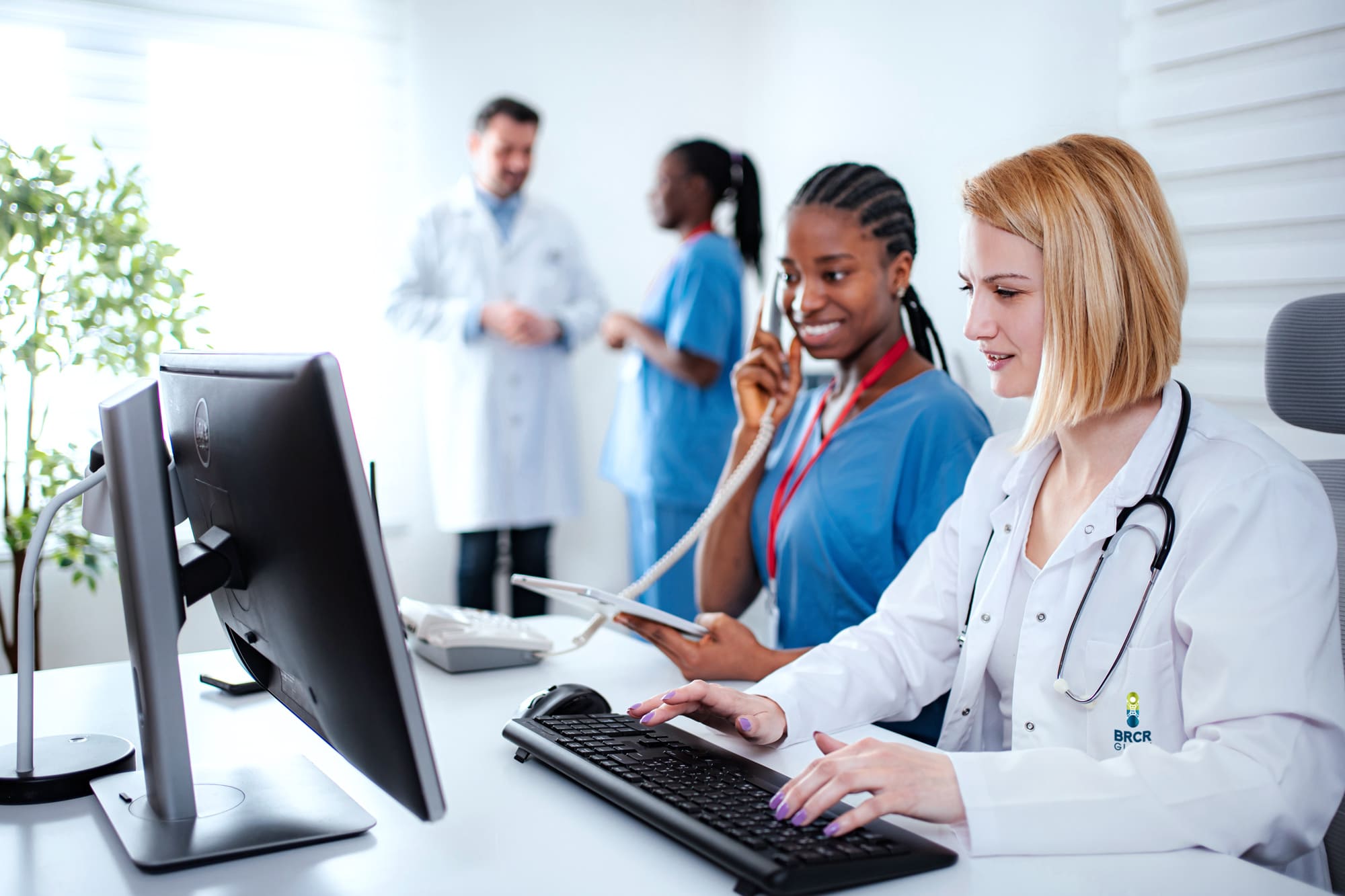 Clinical research operations team at work